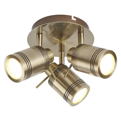 Zdjęcie produktu dla Lampa sufitowa, mosiądz antyczny, reflektor, 28 cm, SAMSON
