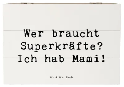 Produktbild von Mr. & Mrs. Panda Box Spruch Mami Magie 22 x 15 cm - Weiß - Geschenk, Verwandte, Schatulle, Geschenke, Schatzkiste, Mom, Geburtstage, fotobox, schmuckkiste, Geburtstag