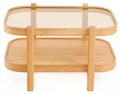 Obrázok produktu pre Skye Decor, kvalitný konferenčný stolík (3 časti) – dub sýtej farby, 100% dub, 70 cm
