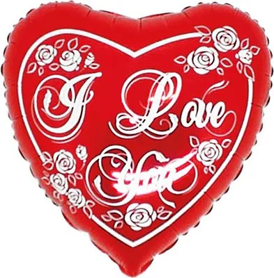 Produktbild von I Love You - Herzform - Folienballon - 43 cm