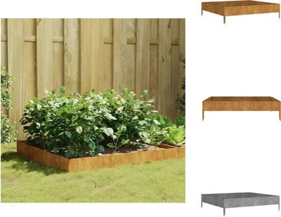 Zdjęcie produktu dla vidaXL Podwyższona grządka 100x100x26 cm ze stali Corten - Donice i doniczki
