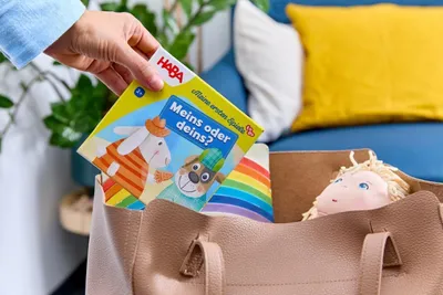 Obrázok produktu pre Haba vzdelávacia hra Moje prvé hry - Moje alebo tvoje? farebná kartónová hra