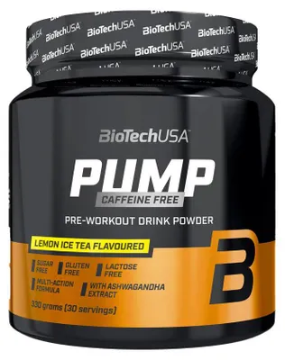 Image de PreWorkout - Biotech USA - Pump caffeine free (330g) - Saveur Lemon Iced Tea