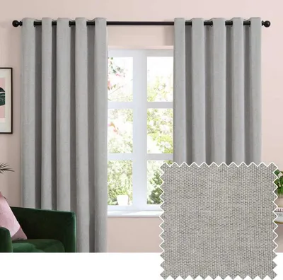 Produktbild von Furn - Verdunkelungsvorhänge, Chenille RV3697 (168 cm x 229 cm) (Silber)