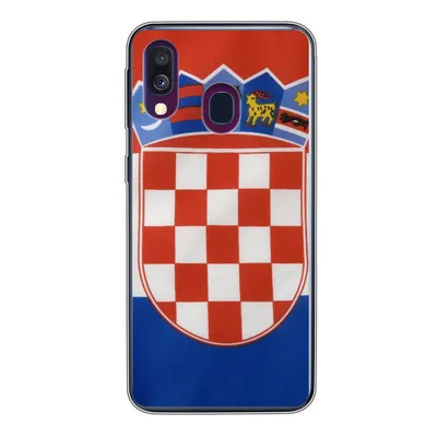 Produktbild von MuchoWow® Handyhülle Schutzhülle Hülle für Samsung Galaxy A40 Foto der kroatischen Flagge Silikon Softcase Handy Hülle - Handy-Tasche