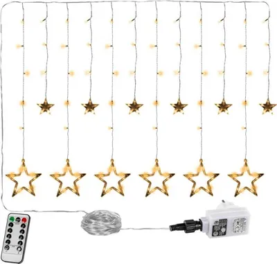 Obrázok produktu pre VOLTRONIC Vianočný záves hviezdy 150 LED, teplá biela