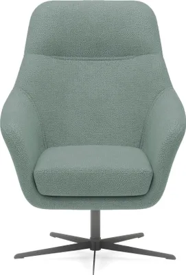 Produktbild von Relax Collection otočné kreslo CUBO - pohodlné kreslo s funkciou otáčania Moderný dizajn s funkciou otáčania Ideálne do kancelárie, obývačky a relaxačných priestorov 76x97x76 cm, farba: mentolová