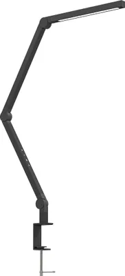 Produktbild von Schreibtischlampe, anpassbare Helligkeit und Farbe, Metallklemme, 96 LEDs, Schwarz