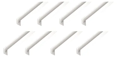 Zdjęcie produktu dla Alberts 8 x profil U, aluminium, biały, 10 x 21 x 10 x 1 mm, długość 2 m