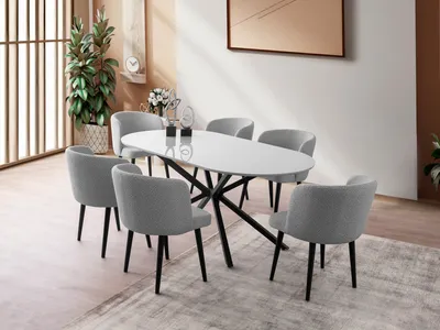 Produktbild von Skye Decor, Aura - 3013, Hellgrau, Esstisch, 180 x 79 x 90 cm, 100 % MDF