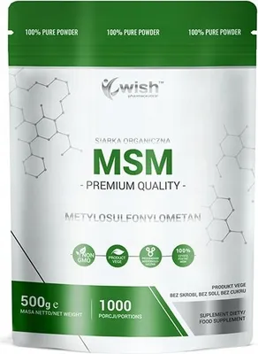 Zdjęcie produktu dla WISH MSM siarka organiczna w proszku 500g