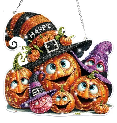 Diamond Art Hängeschmuck Halloween-Set 17 cm