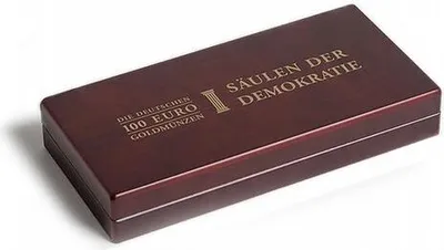 Produktbild von Münzetui VOLTERRA für 3 dt. 100-Euro-Goldmünzen Säulen der Demokratie in Kapseln