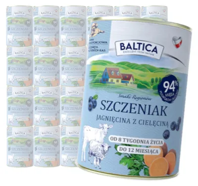 Zdjęcie produktu dla Baltica Jagnięcina z Cielęciną 24x400g Bezzbożowa Mokra Karma Dla Szczeniąt