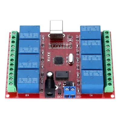 Obrázek produktu pro 8kanálový 12V počítačový USB inteligentní spínací reléový modul  Ovladač
