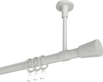 Produktbild von Interdeco Gardinenstange / Vorhangstange Weiß, Typ Sonette Sitra (Konus) Deckenmontage, 20 mm Ø 1-läufig, 480 cm