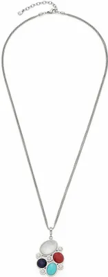 Immagine prodotto di Leonardo Jewels collana Como, catena, collana, gioielli, acciaio inossidabile, vetro, occhi di gatto, imitazione perle, sin. turchese, multicolore, 017922