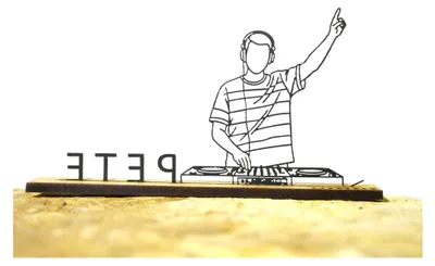 Produktbild von Personalisierte Stand-Silhouette „DJ“ – Individuelles Highlight für Musikliebhaber und Feiern