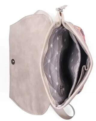 Produktbild von Rieker Damen Rucksack gemusterter Cityrucksack mit Überschlag H1386, Farbe:Rosa