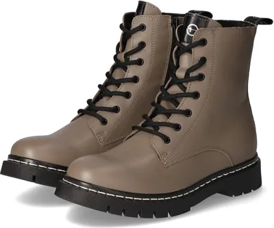 Produktbild von Tamaris Damen Schnürstiefeletten/ Stiefeletten Taupe Glattleder Größe: 37