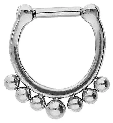 Produktbild von Ohrpiercing, Nasenpiercing, Septum Piercing Chirurgenstahl Clicker 7 KUGELN
