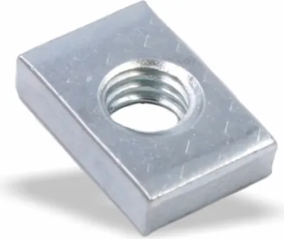 Produktbild von Nutenstein | Gewindeplatte 15x10x4 mm M6 Gewinde mittig | Stahl blau verzinkt