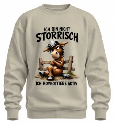 Produktbild von Ich bin nicht störrisch ich boykottiere Statement Sarkasmus Sweatshirt Pullover, Natur, L