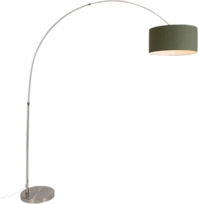 Produktbild von Bogenleuchte Stahl MoosGrüne STOffschirm 50 50 25 XL