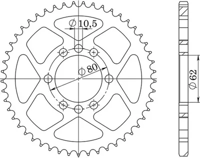 Immagine prodotto di In Acciaio Passo 428 - Z 50 Denti (Dis.12204)