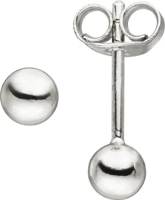 Produktbild von Ohrstecker Silberohrringe Kugelohrstecker Ohrschmuck Kugel 4mm 925 Silber