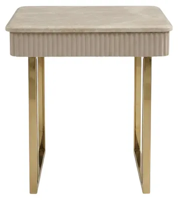 Produktbild von Beistelltisch Goldfarbe Metallrahmen Hohe Beine Modernes Interieur
