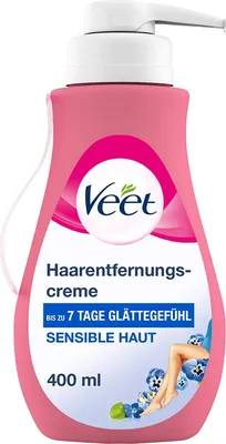 Obrázek produktu pro Odstraňovač chloupků Veet 400 ml - Rychlá a účinná péče pro hebkou a hedvábnou pokožku