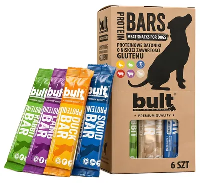 Produktbild von BULT | Hundefutter - Proteinriegel für Hunde - 6x Riegel Geschmacksmix - 225  Bar