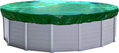 Immagine prodotto di Telo di copertura invernale per piscine rotonde, diametro 420 cm, colore verde e nero