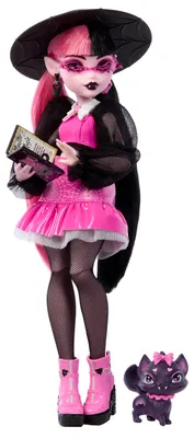 Produktbild von Monster High Draculaura Modepuppe mit Haustier Count Fabulous und Accessoires