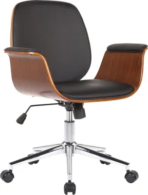 Produktbild von Bürostuhl Kemberg Kunstleder walnuss/schwarz