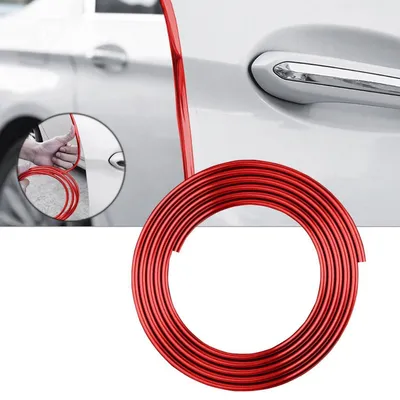 Obrázek produktu pro Ochranná lišta na okraj dveří automobilu, tvar U, červená