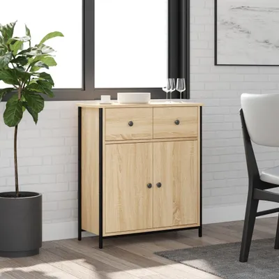 Produktbild von vidaXL Sideboard Sonoma-Eiche 70x30x80 cm Holzwerkstoff