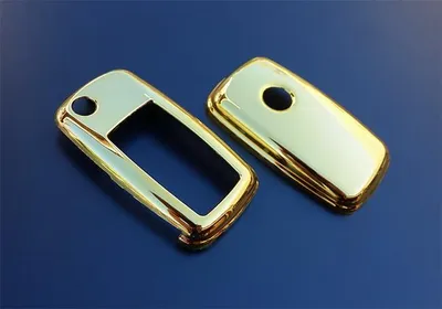 Produktbild von Schlüssel Fernbedienung ab 11/ab 2009 Key Cover Gehäuse Gold Look für VW Klapp