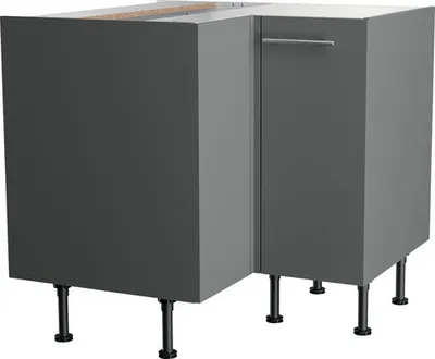 Produktbild von Optifit Eckunterschrank Mats825 BxTxH 90 x 58,4 x 87 cm basaltgrau matt zerlegt Anschlag reversibel KFMA UEL996-8+