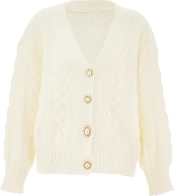 Produktbild von IMMY damen strickjacke - wollweiss, M