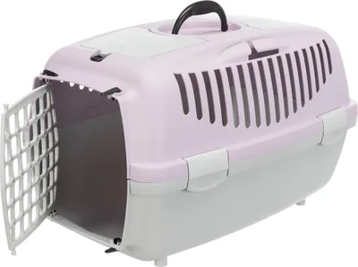 Produktbild von TRIXIE Transportbox Capri 1 & 2 - hellgrau/flieder - 37 × 34 × 55 cm