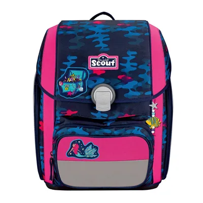 Produktbild von Scout Schulranzen Basic Genius Set 4-teilig Magic Sea dunkelblau