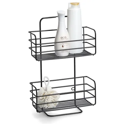 Obrázok produktu pre Zeller kúpeľňový organizér, kov, 25x9x38 cm, čierny