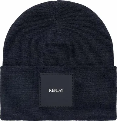 Productafbeelding van REPLAY beanie muts Beanie Black / Black zwart