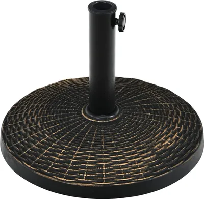 Zdjęcie produktu dla KOMFOTTEU Okrągła podstawa do parasola, podstawa do parasola z trzonkiem 39/48 mm, podstawa do parasola w stylu rattanowym, podstawa do parasola balkonowego i podstawa do parasola targowego