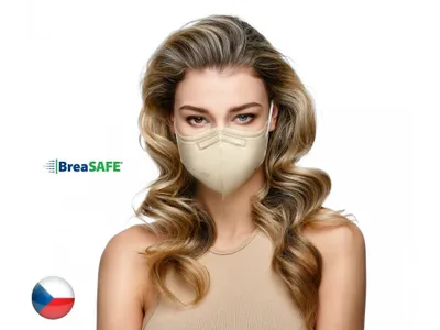 Obrázek produktu pro 5x Český NanoRespirátor BreaSAFE® FFP2 - Znovupoužitelný - béžový L