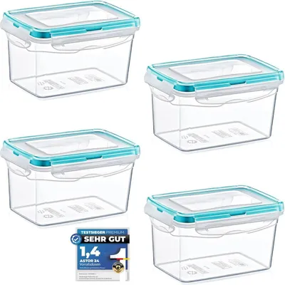 Produktbild von Frischhaltedose Gefrierdosen Vorratsdosen 4er Set 1,2 L Aufbewahrung Mealprep Behälter