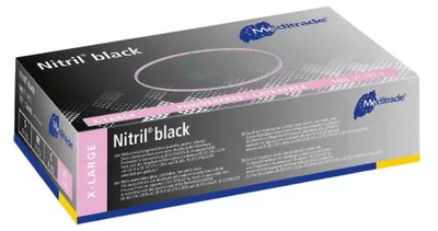 Produktbild von Meditrade - Einmalhandschuhe Nitril black - Größe XL - 10x100Stk.
