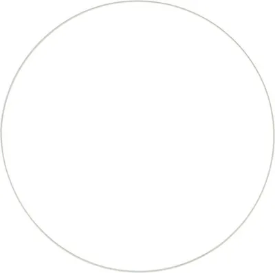 Image de GLOREX Anneau métallique, blanc, métal, 500 mm, 500 mm, 0,5 mm